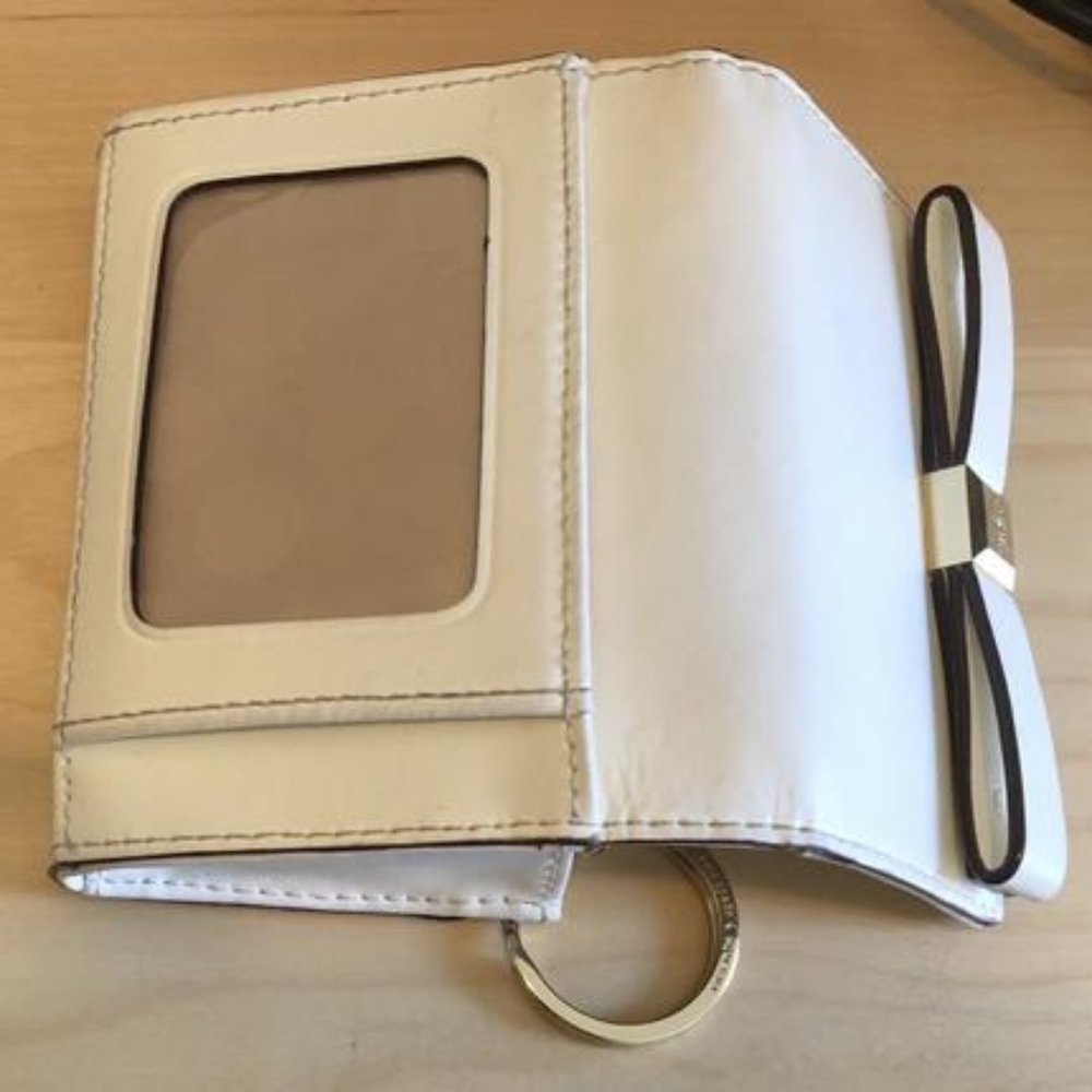 Kate Spade Leather Compact Bow Adornment Wallet - Picture 3 of 6